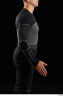 George  1 arm black thermal underwear flexing sideview 0002.jpg